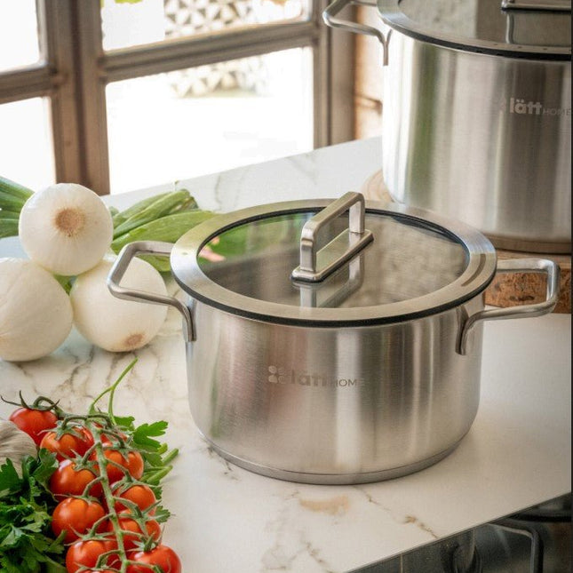 Nerezový hrnec 3,5 l s poklicí LattHome Vita ø 20 cm – Full Induction - YUMMA
