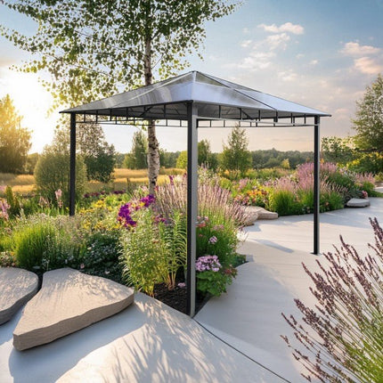 Zahradní altán Mirpol Dari 3 x 3 m s polykarbonátovou střechou - YUMMA