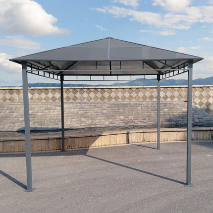 Zahradní altán Mirpol Dari 3 x 3 m s polykarbonátovou střechou - YUMMA