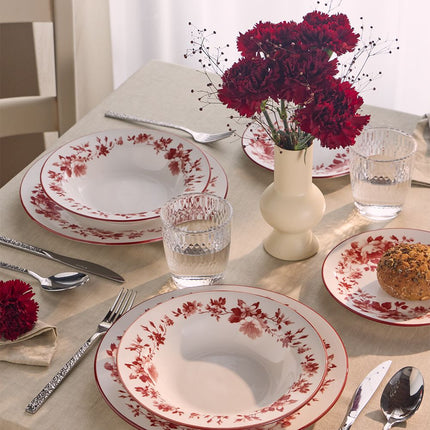 18dílná porcelánová jídelní sada Tognana Charlotte Rosso - YUMMA