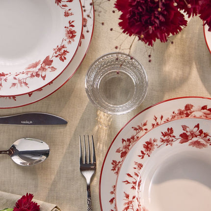 18dílná porcelánová jídelní sada Tognana Charlotte Rosso - YUMMA