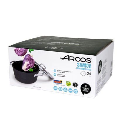 Arcos nepřilnavý kastrol Samoa ø 24 cm, 4,3 l - YUMMA