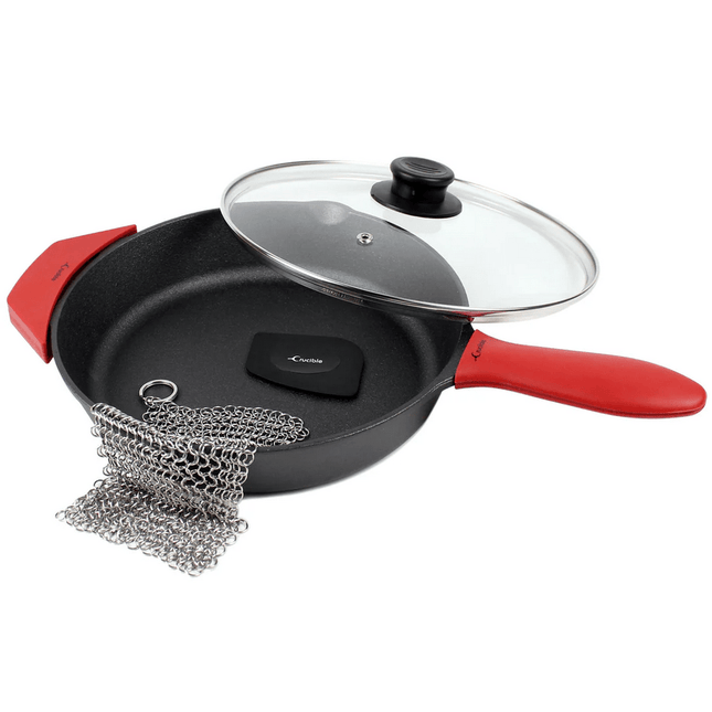 Litinová pánev Crucible Cookware 26 cm s poklicí - YUMMA