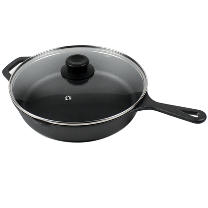 Litinová pánev Crucible Cookware 26 cm s poklicí - YUMMA