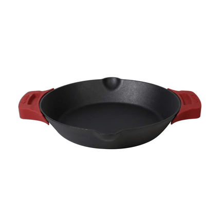 Litinová pánev Crucible Cookware 26 cm s dvojitými smyčkovými rukojeťmi - YUMMA