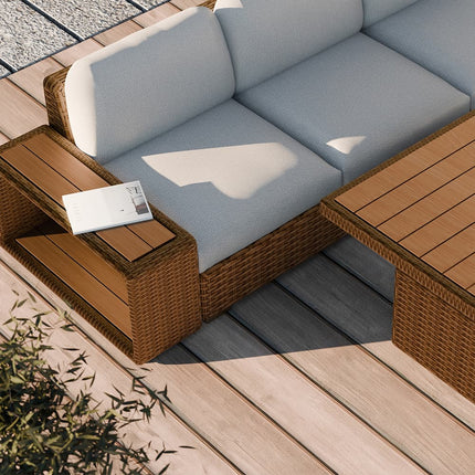 Zahradní modulární rohová sestava Esti&Esta Porto s nastavitelným stolem