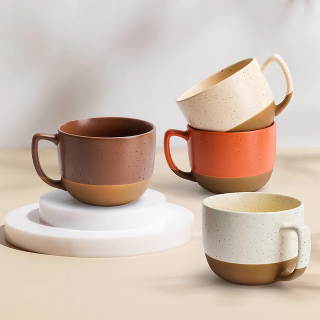 Sada 4 keramických latte šálků Miamio Aura 450 ml - YUMMA