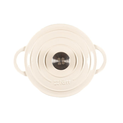 Smaltovaný litinový Cocotte hrnec LattHome 2,85 l - bílý - YUMMA