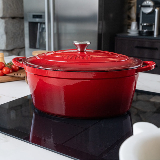 Smaltovaný litinový hrnec LattHome Cocotte 6 l červený