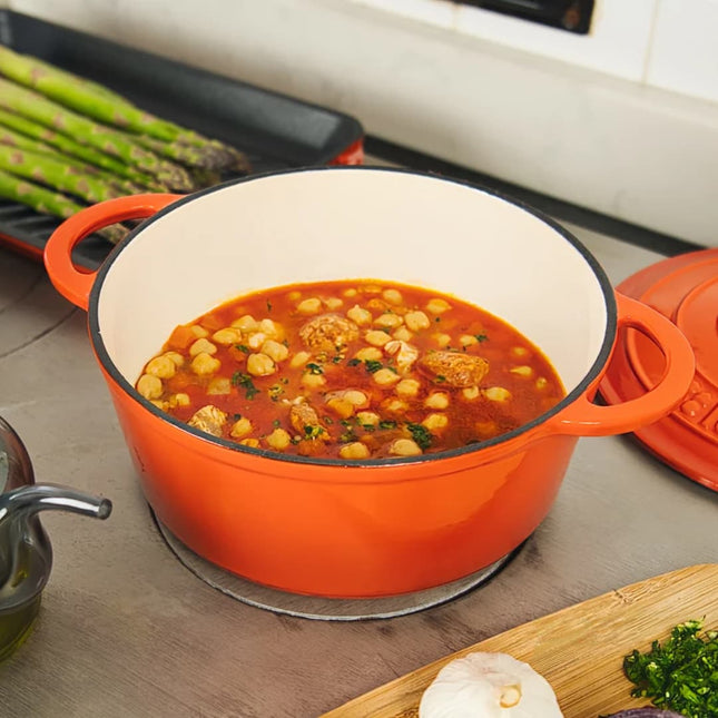 Smaltovaný litinový hrnec LattHome Cocotte 3,35 l oranžový