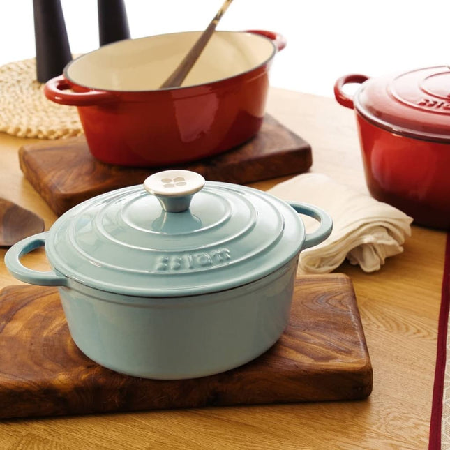 Smaltovaný litinový hrnec LattHome Cocotte 3,35 l modrý - YUMMA