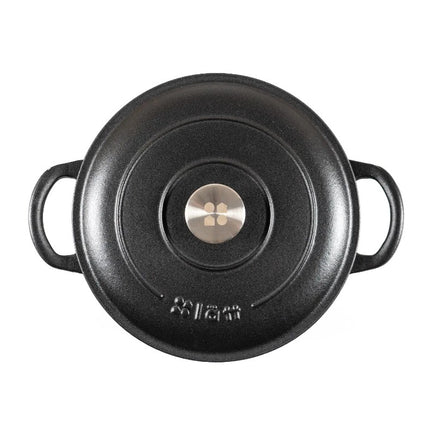 Smaltovaný litinový hrnec LattHome Cocotte 4,8 l černý - YUMMA