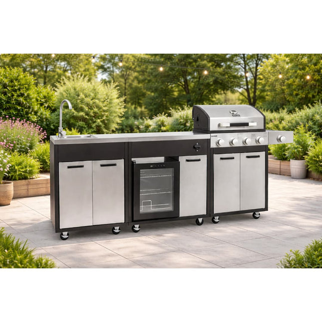 Zahradní kuchyně  Brenner s grilem, lednicí a dřezem - SLEVA - 35%