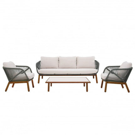 Zahradní relaxační sestava AURO CS pro 5 osob s velkou pohovkou - YUMMA
