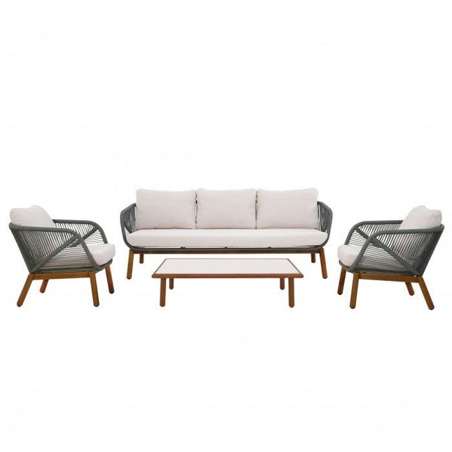 Zahradní relaxační sestava AURO CS pro 5 osob s velkou pohovkou - YUMMA