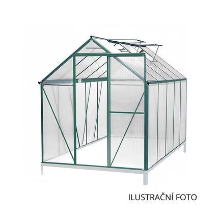 Zahradní skleník Mirpol z polykarbonátu 248 × 187 × 210 cm PRÉMIUM