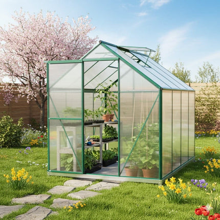 Zahradní skleník Mirpol z polykarbonátu 248 × 187 × 210 cm PRÉMIUM