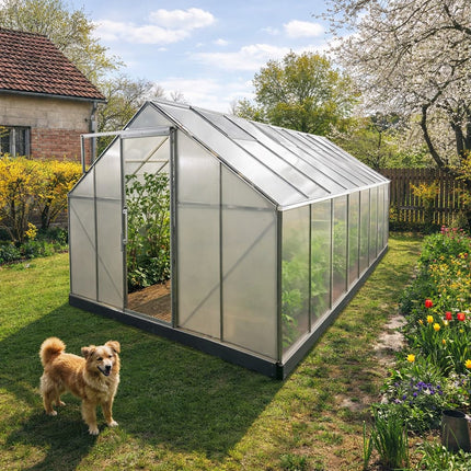 Zahradní skleník Mirpol z polykarbonátu 2,5 × 5,5 × 2,05 m