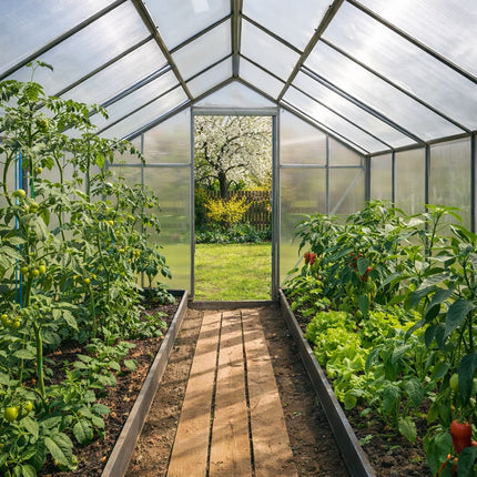 Zahradní skleník Mirpol z polykarbonátu 2,5 × 5,5 × 2,05 m