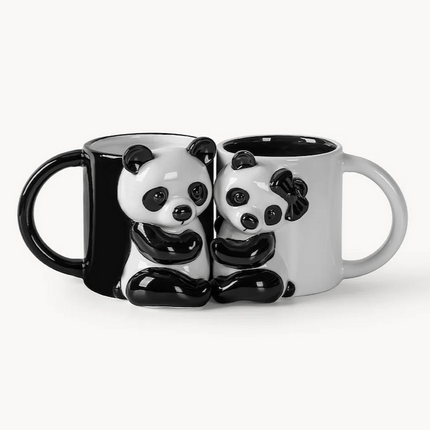 Keramické hrnky 3D Panda 400 ml - 2 ks - YUMMA