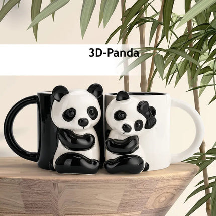 Sada 2 keramických hrnků Miamio s 3D pandou – 400 ml - YUMMA