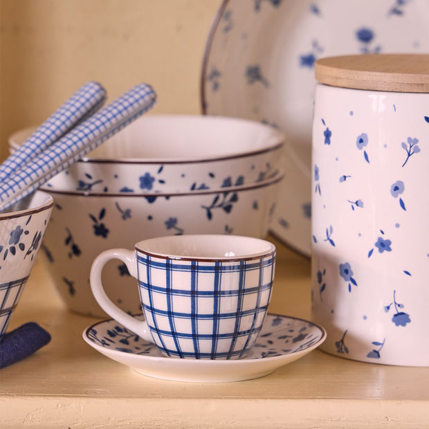 Porcelánové šálky na espresso s podšálky Tognana Cottage, 80 ml (6 ks) - YUMMA