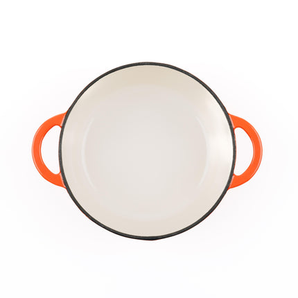Smaltovaný litinový kastrol LattHome Cocotte ø 22 cm - oranžový - YUMMA