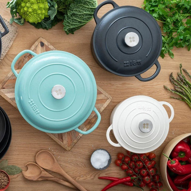 Smaltovaný litinový hrnec LattHome Cocotte 4,8 l černý - YUMMA