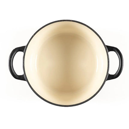 Smaltovaný litinový hrnec LattHome Cocotte 4,8 l černý - YUMMA