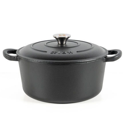 Smaltovaný litinový hrnec LattHome Cocotte 4,8 l černý - YUMMA