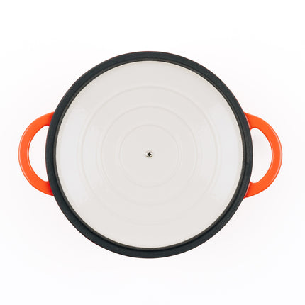 Smaltovaný litinový kastrol LattHome Cocotte ø 22 cm - oranžový - YUMMA