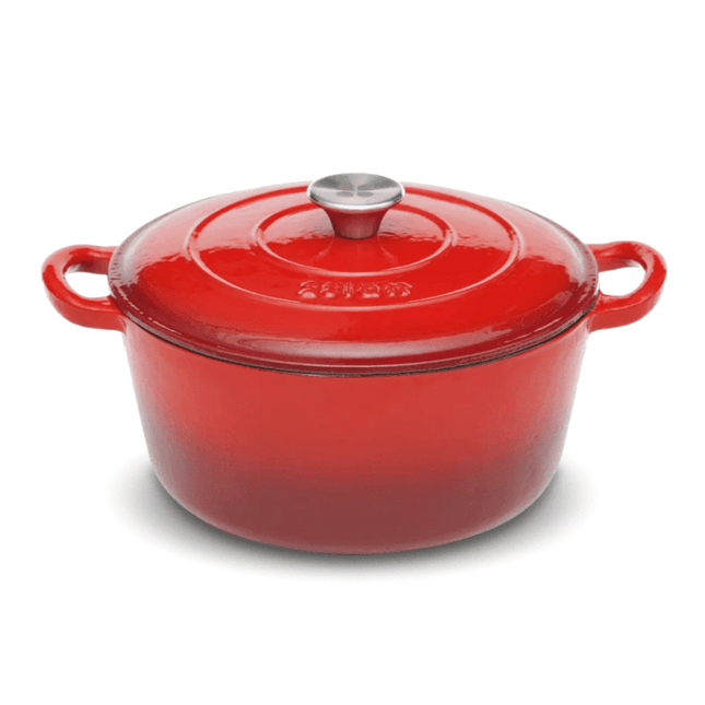 Smaltovaný litinový kastrol LattHome Cocotte 4,8 l - červený - YUMMA