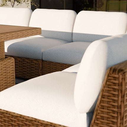 Zahradní modulární rohová sestava Esti&Esta Porto s nastavitelným stolem